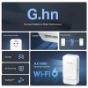 TP-LINK G.hn2400 Powerline AX1800 Wi-Fi 6 Kit KIT: 1× PGW2440 + 1× PG2400P PGW2440: SPEED: 574 Mbps at 2.4 GHz + 1201 Mbps at 5 PGW2440 KIT