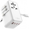 Cestovný adaptér FIXED FIXCT85-4C1A-WH