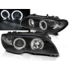 BMW E46 03-06 COUPE CABRIO - predné čierna svetlá s ANGEL EYES CCFL