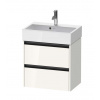 Duravit Ketho.2 Umývadlová skrinka, 55x58x39 cm, 2 zásuvky, lesklá biela K25273022220000