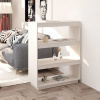 zahrada-XL Knižnica/deliaca stena biela 80x35x103 cm masívna borovica 810885