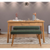 Jedálenský set s rozkladacím stolom a lavicou (3 kusy) Santiago 1070 - Atlantic Pine, Green
