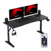 Herný čierny stôl Huzaro HERO 4.6 RGB BLACK 160 CM, HERO 4.6 RGB BLACK SKL5