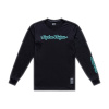 Troy Lee Designs TLD Skyline Ride LS Tee, dres - Signature Black / Real Teal Veľkosť: 2XL