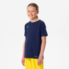 KIPSTA Detský futbalový dres s krátkym rukávom VIRALTO CLUB námornícky modrý 113-122 cm