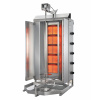 POTIS Plynový gril na kebab/gyros, 5 vykurovacích polí, záťaž 120 kg, 17,5 kW, 600x660x1310 mm, nádoba na tuk 650x650 mm | POTIS, GD5/zemný plyn