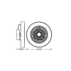 OSRAM SMART+ WiFi LED stropný ventilátor CYLINDER, sivý, tichý - 4099854472800