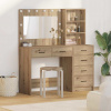Kosmetický stůl 2 pcs Hnědá 78.5 x 41 x 135 cm Kompozitní dřevo 3334199