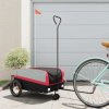 vidaXL Vozík za bicykel, čierno červený 30 kg, železo 94055
