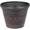 Strend Pro Garden 256986 Květináč Strend Pro, 29x23 cm, tmavý hnědý, vzor ratan