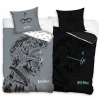 Posteľné obliečky - Carbotex Harry Poter Bedding Set 140 x 200 cm odtiene šedej a striebra (Sada podstielky 140x200cm)