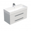 Swiss aqua technologies Koupelnová skříňka s umyvadlem SAT Cube Way 100x53x46 cm bílá lesk CUBE461002BISAT