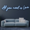 LED neon - All you need is Love Farba neónu: 1 Ľadová biela, Šírka neónu: 100cm, Orez neónu: Cut to Square (výrez do štvorca/obdĺžnika)