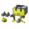 Ryobi R18DDAG-220S sada elektrického náradia, skrutkovač + brúska 5133004726