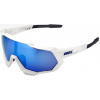 100% Speedtrap - Matte White / HiPER Blue Multilayer Mirror Lens uni