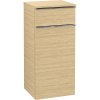 VILLEROY & BOCH Venticello závesná bočná skrinka nízka, 1 dvierka + 1 zásuvka, pánty vpravo, 404 x 372 x 866 mm, Nordic Oak, A95011VJ