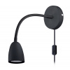 Solight LED nástenná lampička, stmievateľná, 4W, 280lm, 3000K, čierna WO54-B