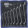 BGS technic 30306 BGS , Sada oboustranných očkových klíčů prodloužené zalomené 6 x 7 - 20 x 22 mm 8dílná