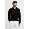 Tommy Hilfiger Sveter pánsky bavlnený MW0MW42916 čierna M