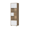 JL Vysoká vitrína s osvetlením Freya-dub halifax/biela