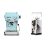 Ascaso Dream ONE, Kid Blue + Eureka Mignon Turbo, CR chrome