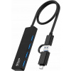 HUB USB-C ADAPTÉR 4v1 4x USB 3.0 ROZDEĽOVAČ ROZBOČOVAČ PRECHODNÍK