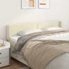vidaXL Čelo postele so záhybmi krémový 163x16x78/88 cm umelá koža - Krémová - 175041-109285