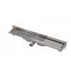 Alcadrain Odtokové žľaby Sprchový žľab Flexible Low 105 cm, s nastaviteľným golierom k stene, nerezová APZ104-1050