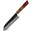 IZMAEL Damaškový kuchynský nôž Airi Santoku/Červená 16.5 cm