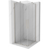 Mexen Velar Duo sprchovací kút posuvný 90 x 90 cm, priehľadný, brúsený nikel - 871-090-090-02-97