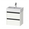 Duravit Ketho.2 Umývadlová skrinka, 55x58x39 cm, 2 zásuvky, matná biela K25273018180000