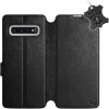 Kryt na mobil Flip puzdro na mobil Samsung Galaxy S10 - Čierne - kožené - Black Leather (5903226811854)