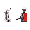 La Pavoni Esperto Abile + Eureka Mignon Libra 65 All Purpose, CR ferrari red