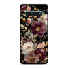 Lesklý kryt Mobiwear Glossy - Samsung Galaxy S10 Plus - G169G Zlatavé kvítky (Prémiové lesklé pouzdro, obal, kryt Mobiwear Glossy na mobil Samsung Galaxy S10 Plus - G169G Zlatavé kvítky, materiál Plas