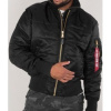 ALPHA INDUSTRIES MA-1 D-Tec Puffer OS bunda čierna ALPHA INDUSTRIES 01-0068