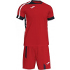 Joma Futbalový set dres + šortky ROMA II SET RED-BLACK S/S Veľkosť: 6XS/5XS