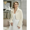 Kožušinové svadobné bolerko so zvonovými rukávmi - ivory: BD-241 Rozmer: 40