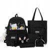Puccini PM630 5 Zelený športový batoh (Kawaii School Backpack 5 PCS School Batoh)
