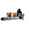 Reťaz na pílu - Sprievodca stihl 35 cm 3/8 1,3 + 2 reťazce + oleje (Vodítko Stihl 35 cm 3/8 1,3 + 2 reťaze + oleje)