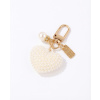 B-TOP kľúče s perličkovým srdcom vo svetlom zlatom tóne - set 2 ks