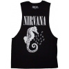 Nirvana Tričko Seahorse & Logo Mono Unisex Black XL