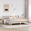 Posteľný rám s čelom 200x200 cm masívna borovica-ForU-3306692