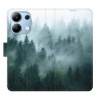 Flip pouzdro iSaprio - Xiaomi Redmi Note 13 4G - Dark Forest - kapsičky na karty (Knížkový flip kryt, obal, pouzdro iSaprio na mobil Xiaomi Redmi Note 13 4G - Dark Forest - 360° ochrana telefonu, přih