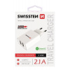 SWISSTEN, Sieťový adaptér, 100-240V, 5V, 2100mA, nabíjanie mobilných telefónov a in., biely 22034000