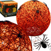 DEKORATÍVNA GUĽÔČKOVÁ LED PAVÚČIA LAMPA 15CM HALLOWEEN ORANŽOVÁ NEPLATÍ