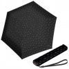 Knirps KNIRPS US.050 RAIN BLACK - ľahký dámsky skladací plochý dáždnik
