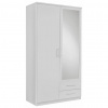 MID.YOU BIELA SKRIŇA SO ZRKADLOM, biela, 90/199,5/58 cm - Skrine - 001787054912