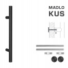 MPkovania FT - MADLO kód K00 Ø 30 mm UN ks Rozteč madla: 700 mm, Rozmer profilu madla: Ø 30 mm, Dĺžka: 1000 mm