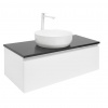 Swiss aqua technologies Koupelnová skříňka s krycí deskou SAT B-WAY 99x30x45 cm bílá lesk BWAY100WTKUB