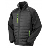 Recycled Black Compass Padded Softshell , Black/Black, S Farba: black/lime, Velkost: L